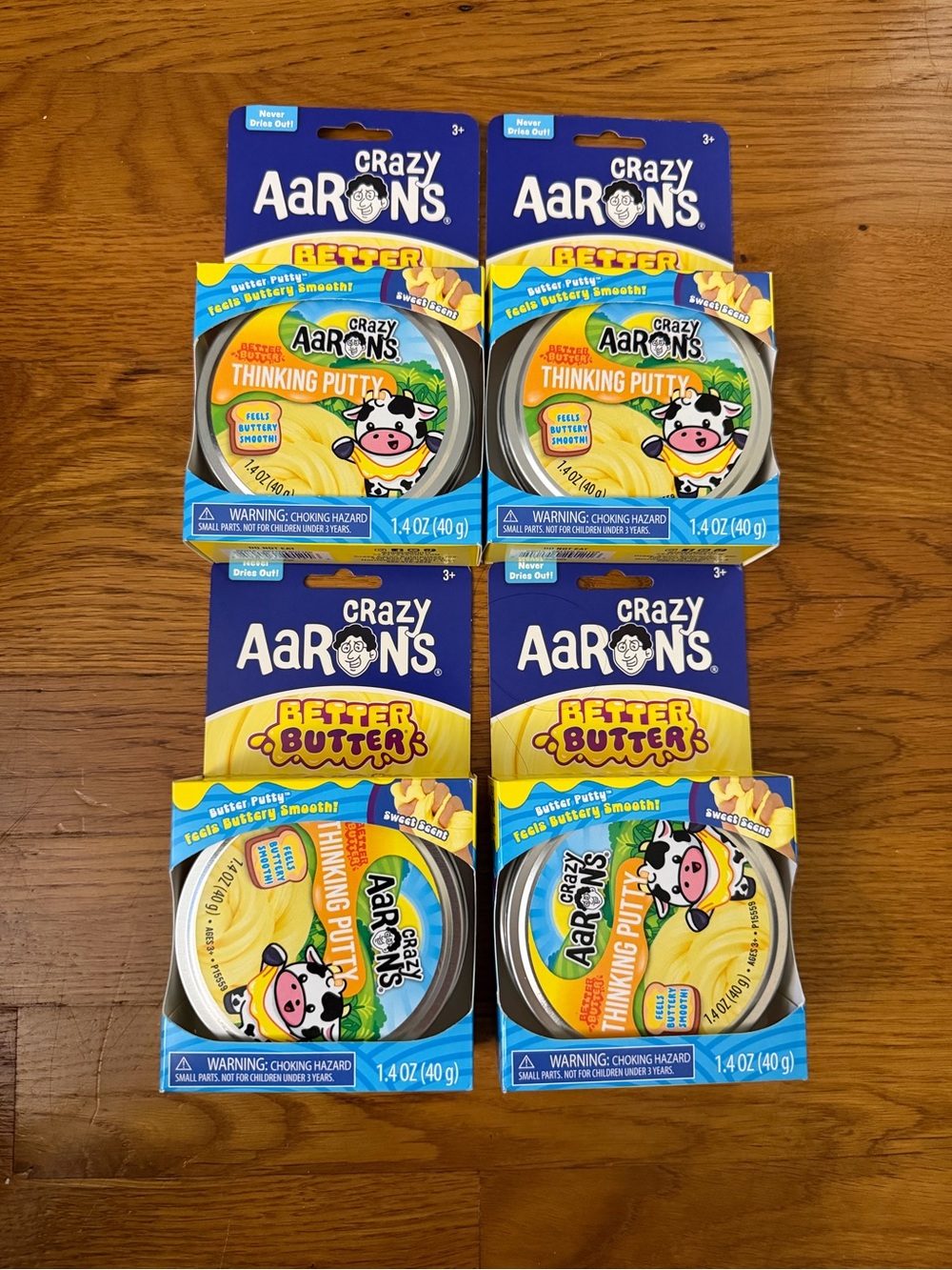 Set of 4 - Crazy Aaron's Better Butter Thinking Putty
